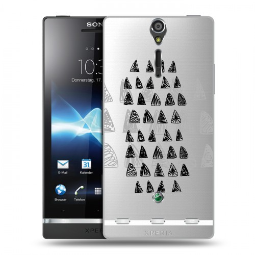 Полупрозрачный дизайнерский пластиковый чехол для Sony Xperia S Абстракции 2