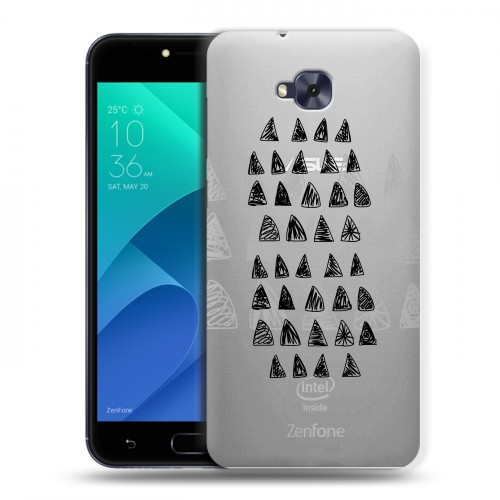 Полупрозрачный дизайнерский пластиковый чехол для ASUS ZenFone 4 Selfie Абстракции 2