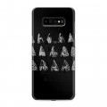 Полупрозрачный дизайнерский пластиковый чехол для Samsung Galaxy S10 Plus Абстракции 2