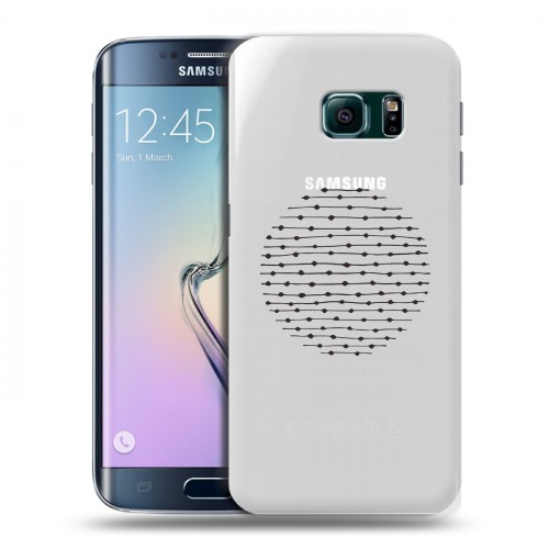 Полупрозрачный дизайнерский пластиковый чехол для Samsung Galaxy S6 Edge Абстракции 5