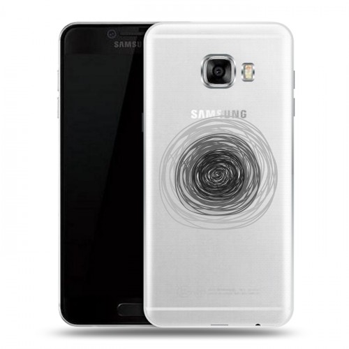 Полупрозрачный дизайнерский пластиковый чехол для Samsung Galaxy C5 Абстракции 5