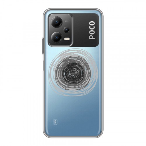 Полупрозрачный дизайнерский силиконовый чехол для Xiaomi Poco X5 Абстракции 5