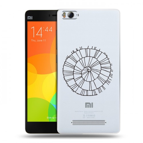 Полупрозрачный дизайнерский пластиковый чехол для Xiaomi Mi4i Абстракции 5