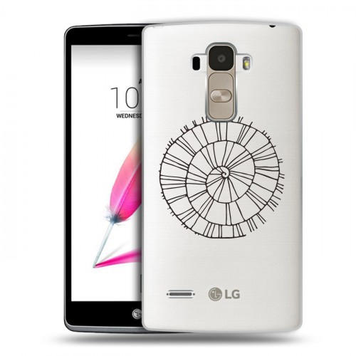 Полупрозрачный дизайнерский силиконовый чехол для LG G4 Stylus Абстракции 5