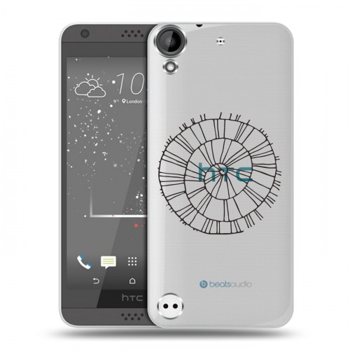 Полупрозрачный дизайнерский пластиковый чехол для HTC Desire 530 Абстракции 5