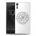 Полупрозрачный дизайнерский пластиковый чехол для Sony Xperia XZs Абстракции 5