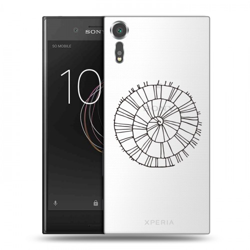 Полупрозрачный дизайнерский пластиковый чехол для Sony Xperia XZs Абстракции 5