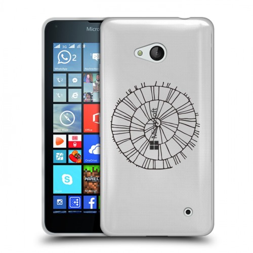 Полупрозрачный дизайнерский силиконовый чехол для Microsoft Lumia 640 Абстракции 5