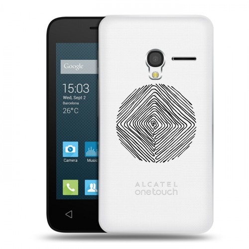 Полупрозрачный дизайнерский пластиковый чехол для Alcatel One Touch Pixi 3 (4.0) Абстракции 5