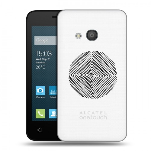 Полупрозрачный дизайнерский пластиковый чехол для Alcatel One Touch Pixi 4 (4) Абстракции 5