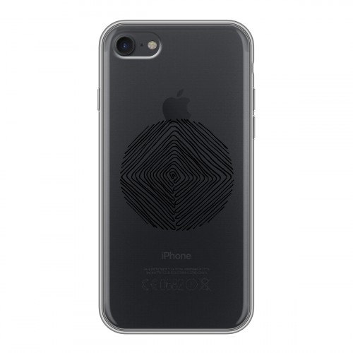 Полупрозрачный дизайнерский силиконовый чехол для Iphone 7 Абстракции 5