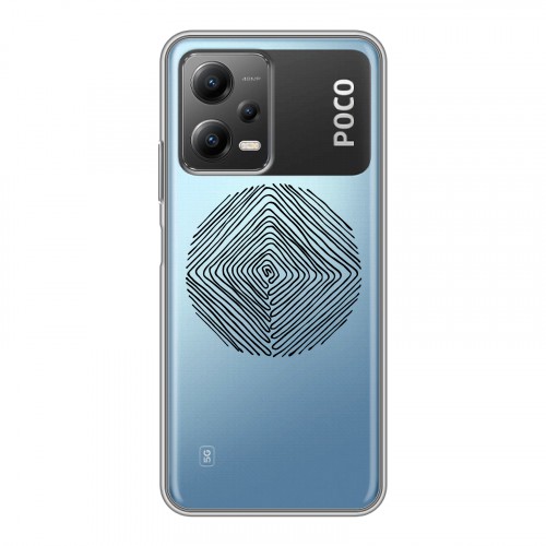 Полупрозрачный дизайнерский силиконовый чехол для Xiaomi Poco X5 Абстракции 5