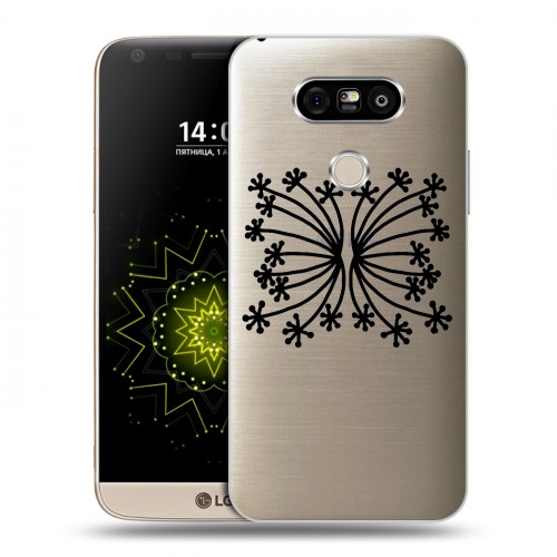 Полупрозрачный дизайнерский пластиковый чехол для LG G5 Абстракции