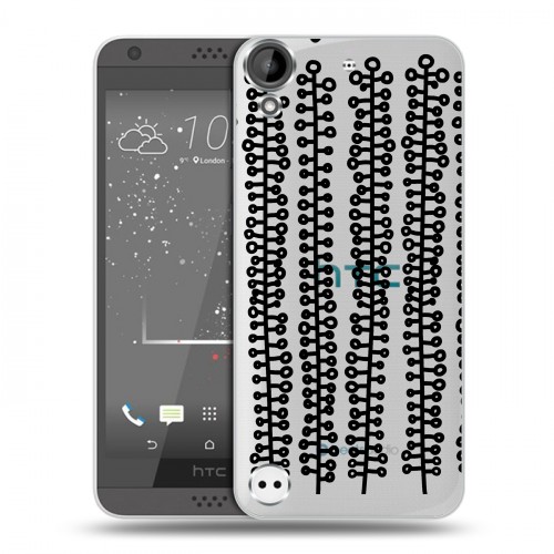 Полупрозрачный дизайнерский пластиковый чехол для HTC Desire 530 Абстракции
