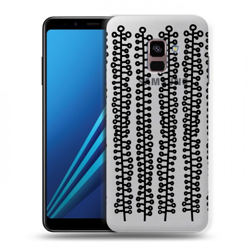 Полупрозрачный дизайнерский пластиковый чехол для Samsung Galaxy A8 Plus (2018) Абстракции