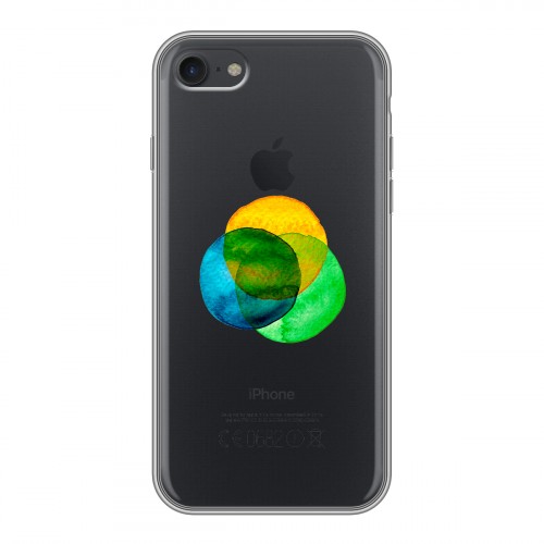 Полупрозрачный дизайнерский силиконовый чехол для Iphone 7 Абстракции 5