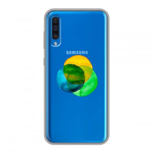 Полупрозрачный дизайнерский пластиковый чехол для Samsung Galaxy A50 Абстракции 5