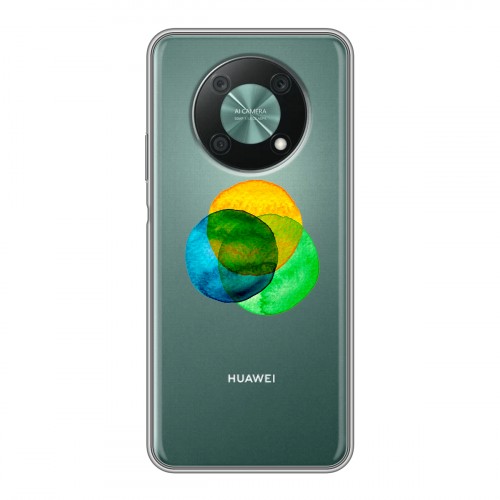 Полупрозрачный дизайнерский пластиковый чехол для Huawei Nova Y90 Абстракции 5