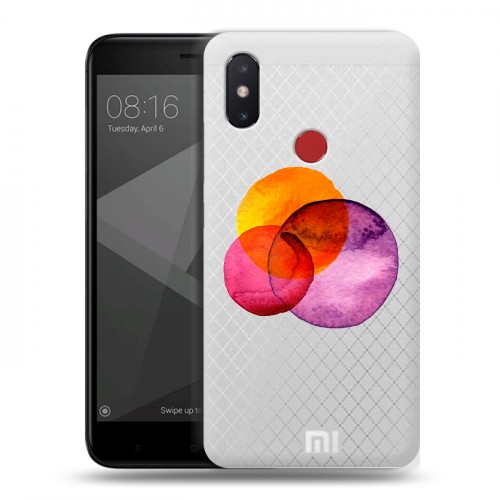 Полупрозрачный дизайнерский силиконовый чехол для Xiaomi Mi8 SE Абстракции