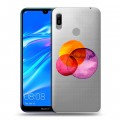 Полупрозрачный дизайнерский пластиковый чехол для Huawei Y6 (2019) Абстракции