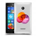 Полупрозрачный дизайнерский пластиковый чехол для Microsoft Lumia 435 Абстракции