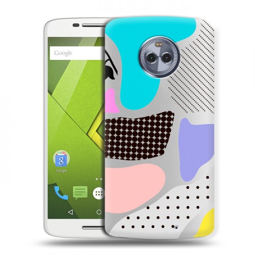 Полупрозрачный дизайнерский пластиковый чехол для Motorola Moto X4 Абстракции
