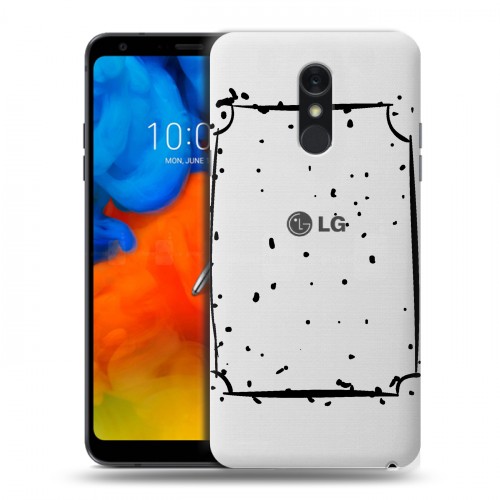 Полупрозрачный дизайнерский пластиковый чехол для LG Q Stylus Абстракции