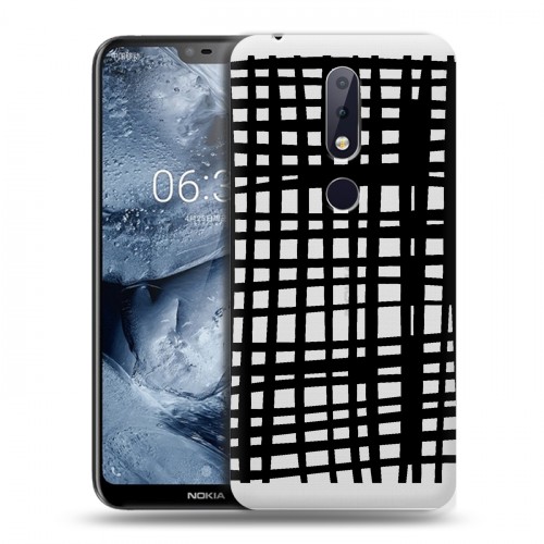 Полупрозрачный дизайнерский пластиковый чехол для Nokia 6.1 Plus Абстракции