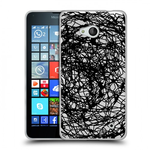 Полупрозрачный дизайнерский пластиковый чехол для Microsoft Lumia 640 Абстракции