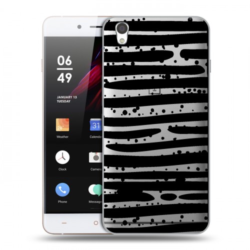 Полупрозрачный дизайнерский пластиковый чехол для OnePlus X Абстракции 2