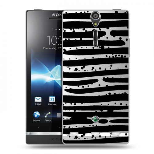 Полупрозрачный дизайнерский пластиковый чехол для Sony Xperia S Абстракции 2