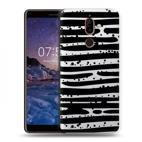 Полупрозрачный дизайнерский пластиковый чехол для Nokia 7 Plus Абстракции 2