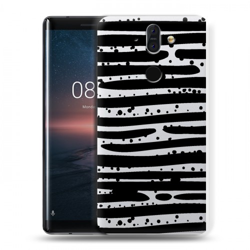 Полупрозрачный дизайнерский пластиковый чехол для Nokia 8 Sirocco Абстракции 2