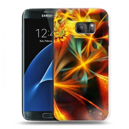 Дизайнерский силиконовый с усиленными углами чехол для Samsung Galaxy S7 Абстракции Сияние