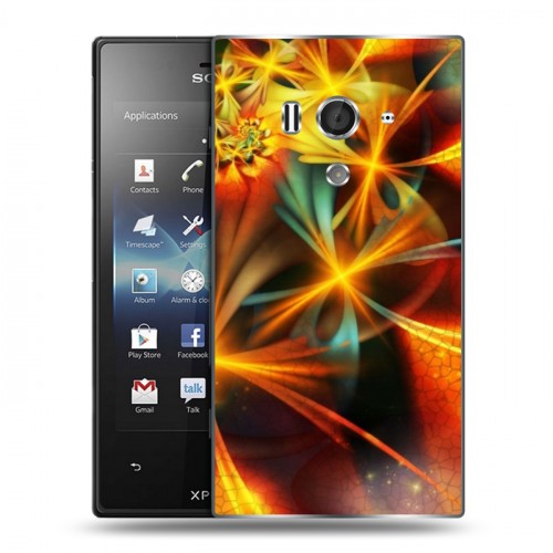 Дизайнерский пластиковый чехол для Sony Xperia acro S Абстракции Сияние