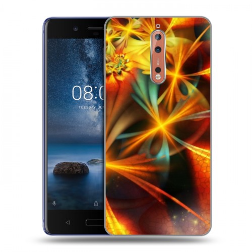 Дизайнерский пластиковый чехол для Nokia 8 Абстракции Сияние