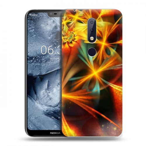 Дизайнерский пластиковый чехол для Nokia 6.1 Plus Абстракции Сияние