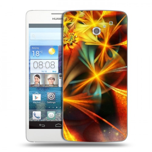 Дизайнерский пластиковый чехол для Huawei Ascend D2 Абстракции Сияние