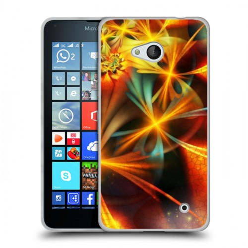 Дизайнерский пластиковый чехол для Microsoft Lumia 640 Абстракции Сияние