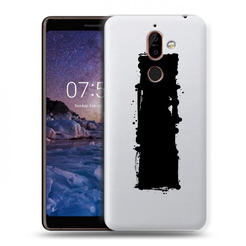 Полупрозрачный дизайнерский пластиковый чехол для Nokia 7 Plus Абстракции