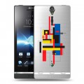 Полупрозрачный дизайнерский пластиковый чехол для Sony Xperia S Абстракции 3