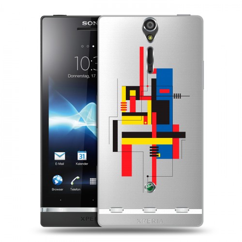 Полупрозрачный дизайнерский пластиковый чехол для Sony Xperia S Абстракции 3