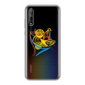 Полупрозрачный дизайнерский силиконовый чехол для Huawei Y8p Абстракции