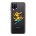 Полупрозрачный дизайнерский силиконовый чехол для Samsung Galaxy A12 Абстракции