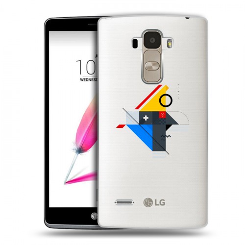 Полупрозрачный дизайнерский силиконовый чехол для LG G4 Stylus Абстракции 3