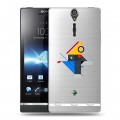 Полупрозрачный дизайнерский пластиковый чехол для Sony Xperia S Абстракции 3