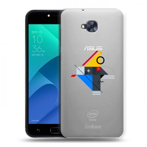 Полупрозрачный дизайнерский пластиковый чехол для ASUS ZenFone 4 Selfie Абстракции 3