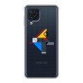 Полупрозрачный дизайнерский пластиковый чехол для Samsung Galaxy A22 Абстракции 3