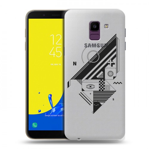 Полупрозрачный дизайнерский пластиковый чехол для Samsung Galaxy J6 Абстракции 3