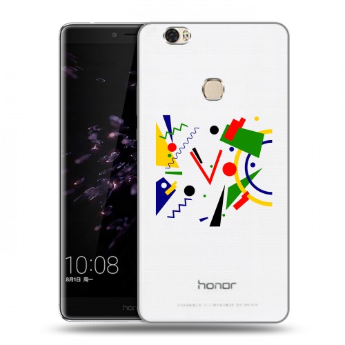 Полупрозрачный дизайнерский пластиковый чехол для Huawei Honor Note 8 Абстракции